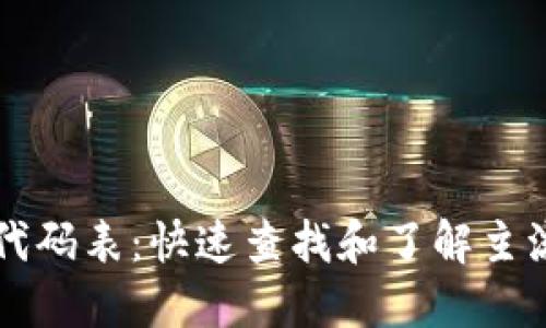 数字货币代码表：快速查找和了解主流数字货币